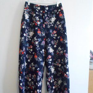 Lane Bryant "Allie" slacks, blue floral, Size 22